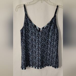 White House Black Market Blue Reversible Sleeveless Camisole Size XXSP